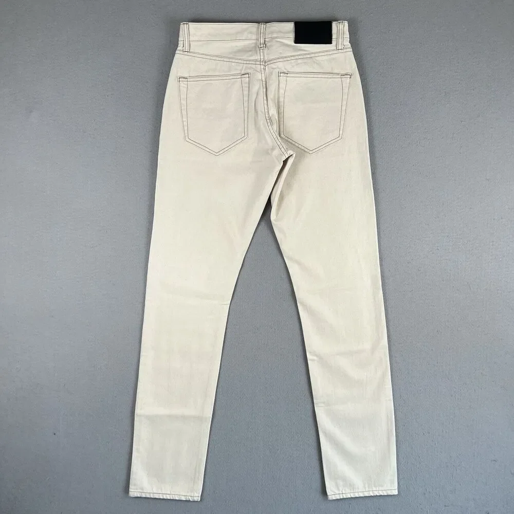 NWT Saturdays NYC Charlie Skinny Slim Natural Beige Mid Rise Denim Jeans 29x32‎